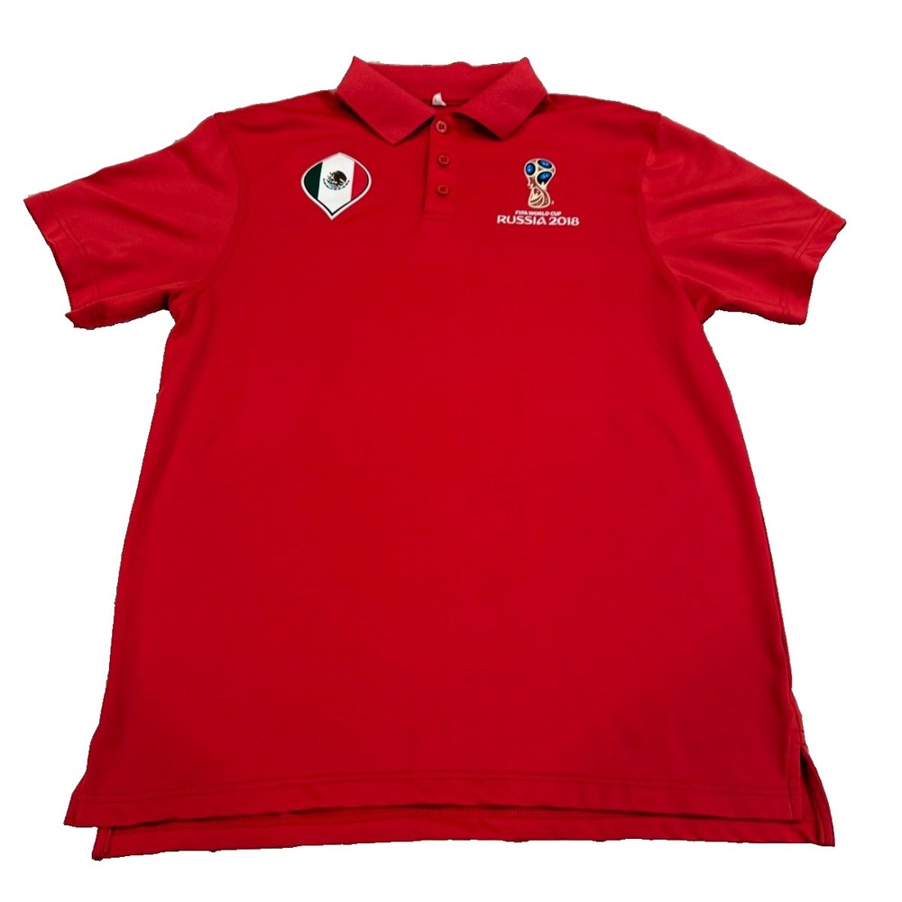 FIFA World Cup Russia 2018 - Team Italy Men's Red Futbol/Soccer Polo Shirt - Med